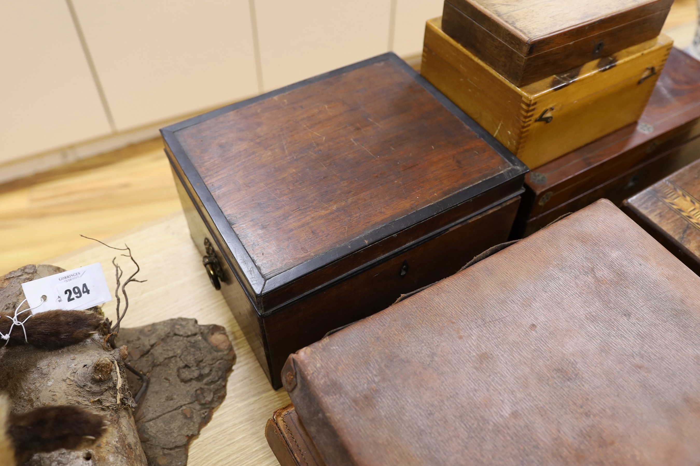 A collection of writing and other boxes